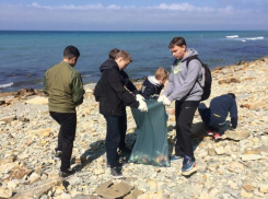 Школьники в Анапе очистили от мусора Берег моря, от Высокого - до речки Анапка 
