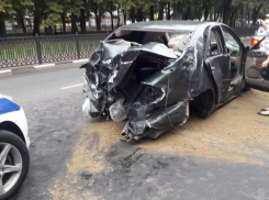 В соседнем с Анапой Новороссийске в погоне разворотило машину нарушителя