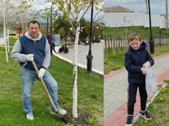 В Анапе убирали мусор и сажали деревья