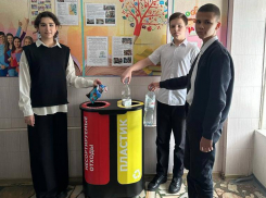 В десяти школах Анапы установили урны для раздельного сбора мусора