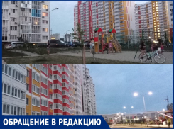 Во дворах жилых домов ЖК «Горгиппия-2» давно нет света, а на стройплощадке рядом – иллюминация