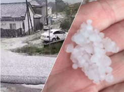 Анапский катаклизм: в поселениях курорта выпал крупный град 