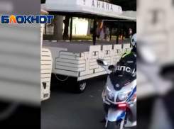 Детский паровозик эвакуировали на штрафстоянку в Анапе