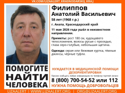Пропавшего в Анапе мужчину объявили в розыск