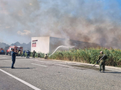 Мощные возгорания в районе п. Просторный и с. Джигинка локализованы