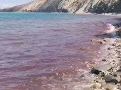Черное моря у берегов Анапы стало красным