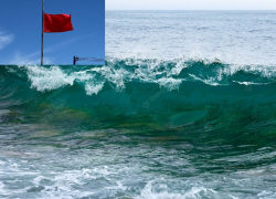 Из-за шторма в Анапе запретили купание в море