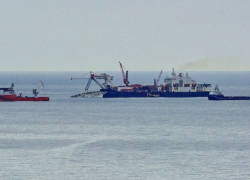 В Анапе газопровод «Турецкий поток» углубляется в море