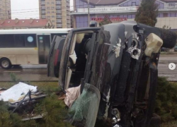 ДТП с перевёрнутыми автомобилями на Анапском шоссе и в Анапской: оба водителя скрылись