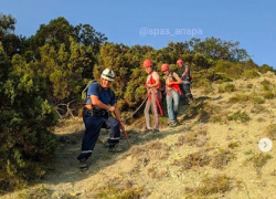 В Утрише под Анапой спасатели помогли мужчине с двумя детьми, застрявшими на склоне
