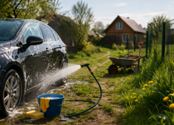 Анапчанам напомнили о штрафах за мойку автомобиля на даче