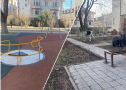 На улице Ленина в Анапе появилась новая детская площадка 