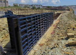 В Анапе продолжается строительство нового участка набережной