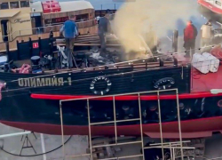 В Анапе произошел пожар на теплоходе 