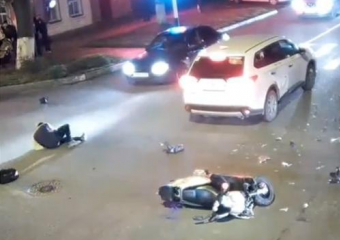 Появилось видео шокирующего ДТП в Анапе с участием мотоциклиста