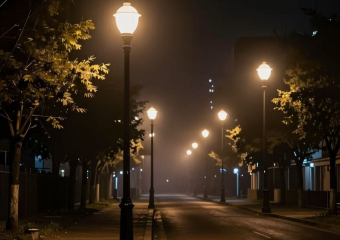 В Анапе продолжается модернизация уличного освещения в Виноградном и Чембурке