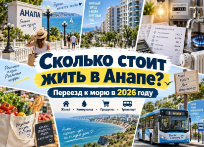 Переехать к морю и не разориться: сколько стоит жить в Анапе круглый год в 2026 году