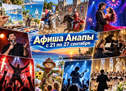 Куда сходить в Анапе с 21 по 27 сентября: афиша мероприятий на неделю