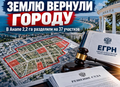 В Анапе через суд вернули муниципалитету землю, которую разделили на 37 участков