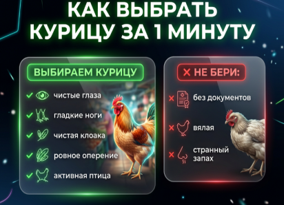 Чек-лист: как выбрать курицу за 1 минуту