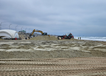 В Анапе восстановили тестовый участок пляжа длиной около километра