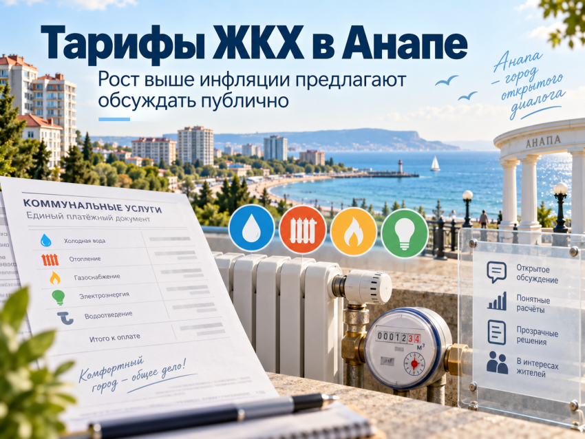 Анапчанам предлагают объяснять, почему коммунальные тарифы растут быстрее инфляции