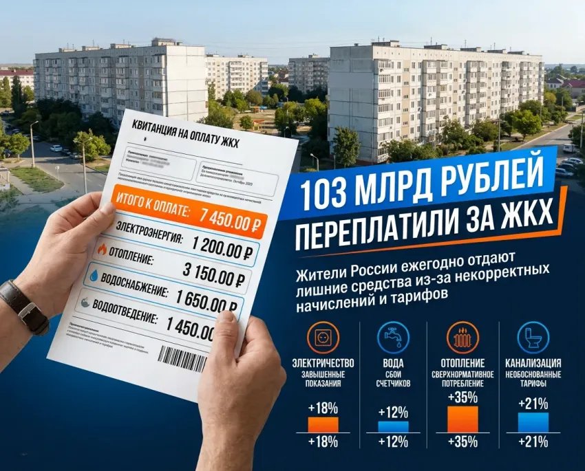 Жители Анапы могли переплатить за ЖКХ: по стране нашли лишние 103 млрд рублей