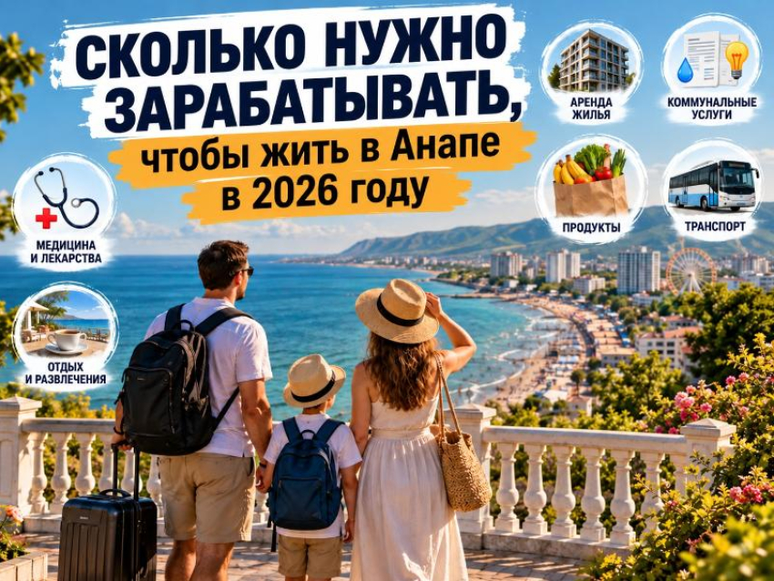 Сколько нужно зарабатывать, чтобы жить в Анапе в 2026 году