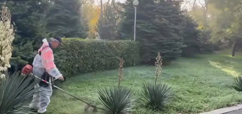 В Анапе стартовал весенний покос травы