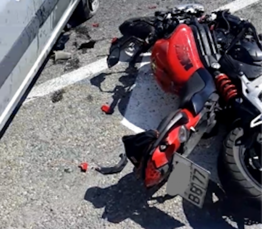 ДТП под Анапой: мотоциклист чудом остался жив