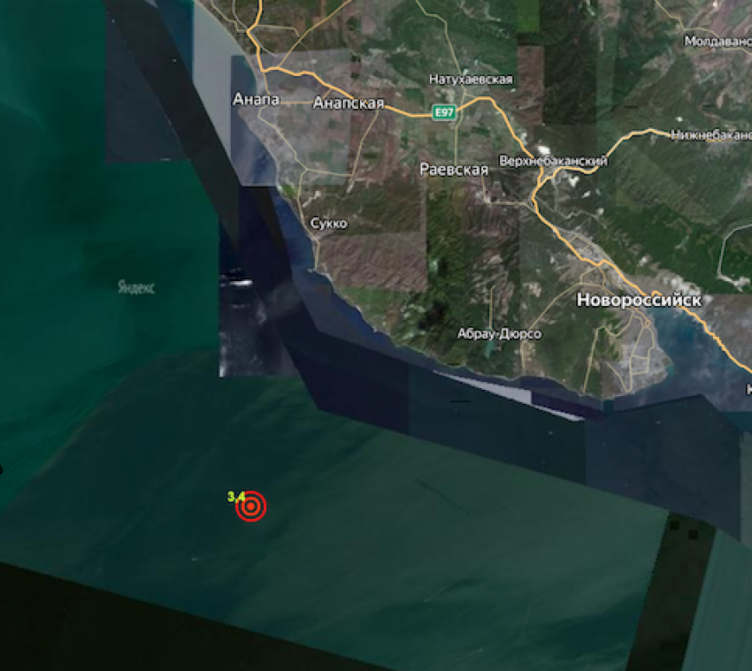 Сегодня в море, между Анапой и Новороссийском, произошло землетрясение