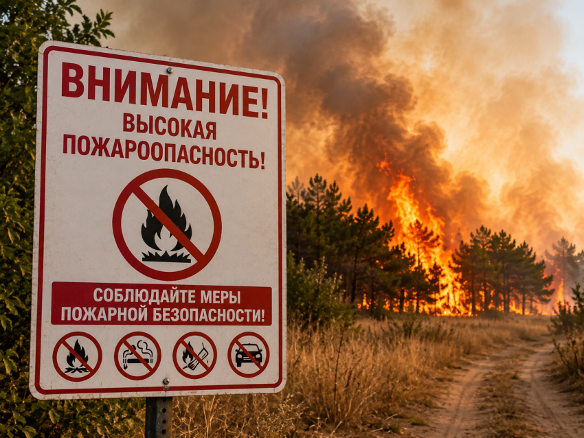Жителей Анапы предупредили о риске природных пожаров