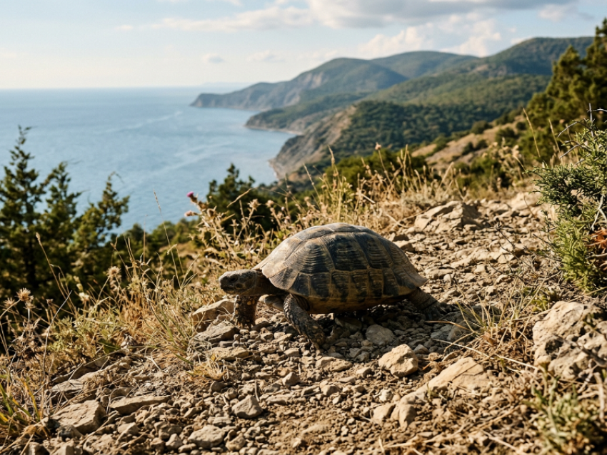 Черепаха Никольского в Анапе: редкий символ природы Черноморского побережья