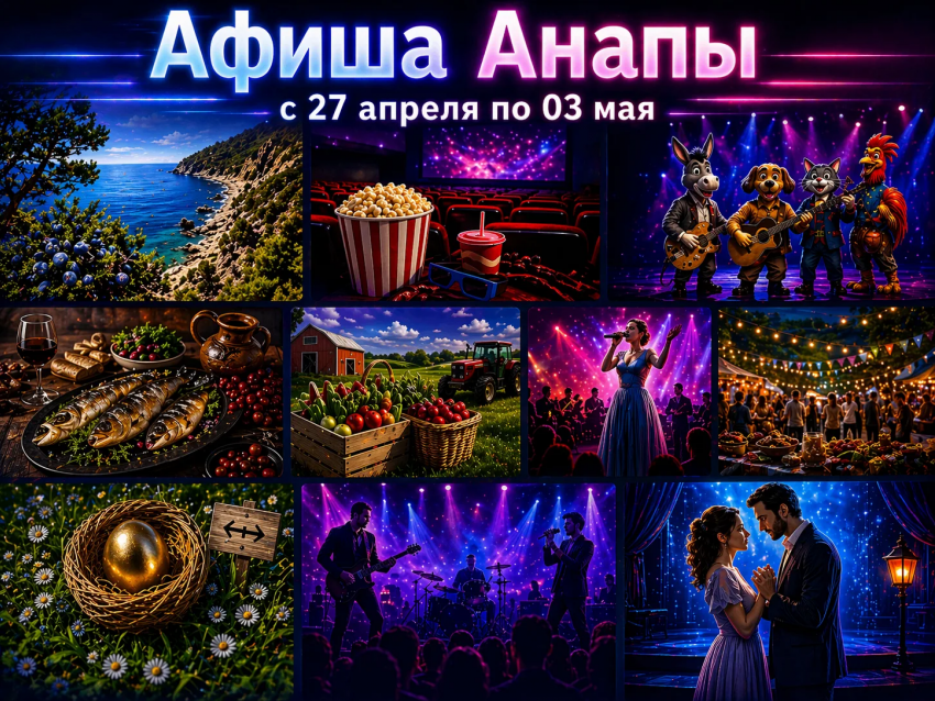 Куда сходить в Анапе: афиша 27 апреля – 3 мая 2026