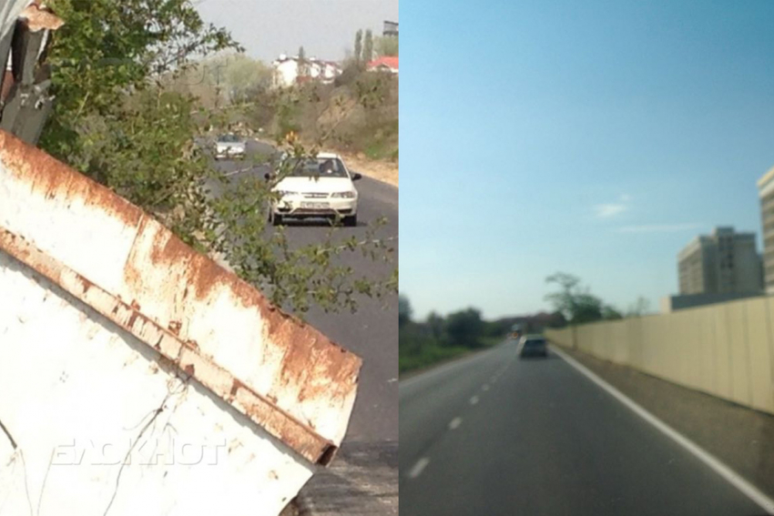 Оторванный забор по дороге в с. Витязево больше не угрожает автомобилистам под Анапой