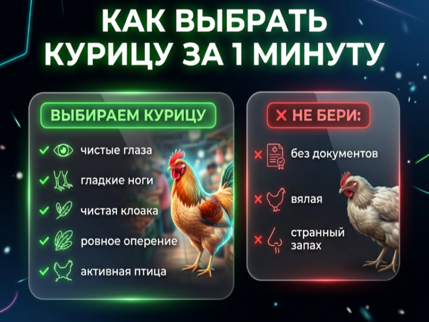 Чек-лист: как выбрать курицу за 1 минуту