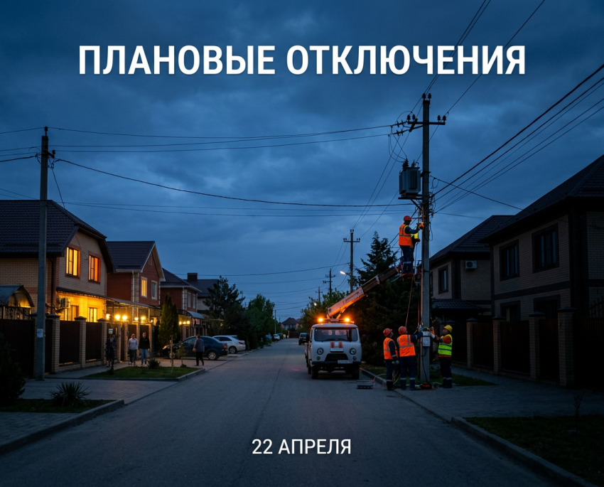 Где в Анапе отключат свет 22 апреля