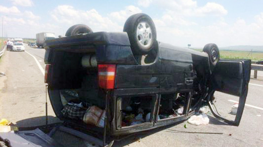 Микроавтобус Ереван-Анапа перевернулся по пути в город-курорт