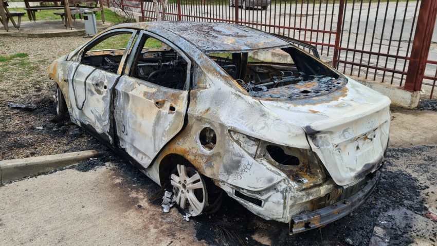 В Анапе сгорел «Хёндай Солярис": возможно, автомобиль подожгли