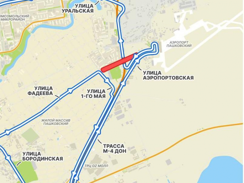 С 6 по 20 декабря полностью закроют Фадеевский путепровод в Краснодаре