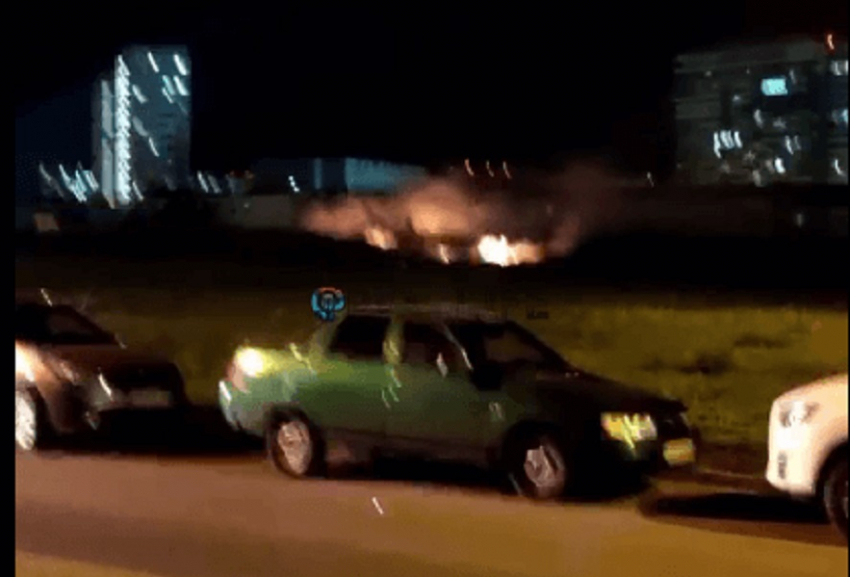 В Анапе из-за салюта загорелся пустырь на Супсехском шоссе