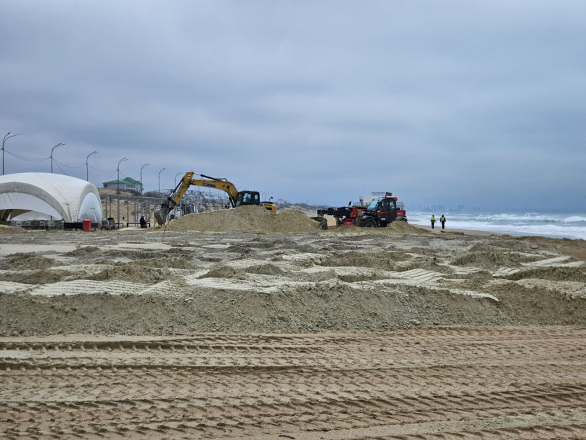 В Анапе восстановили тестовый участок пляжа длиной около километра