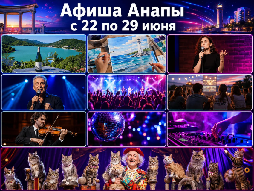 Афиша мероприятий в Анапе с 22 по 29 июня