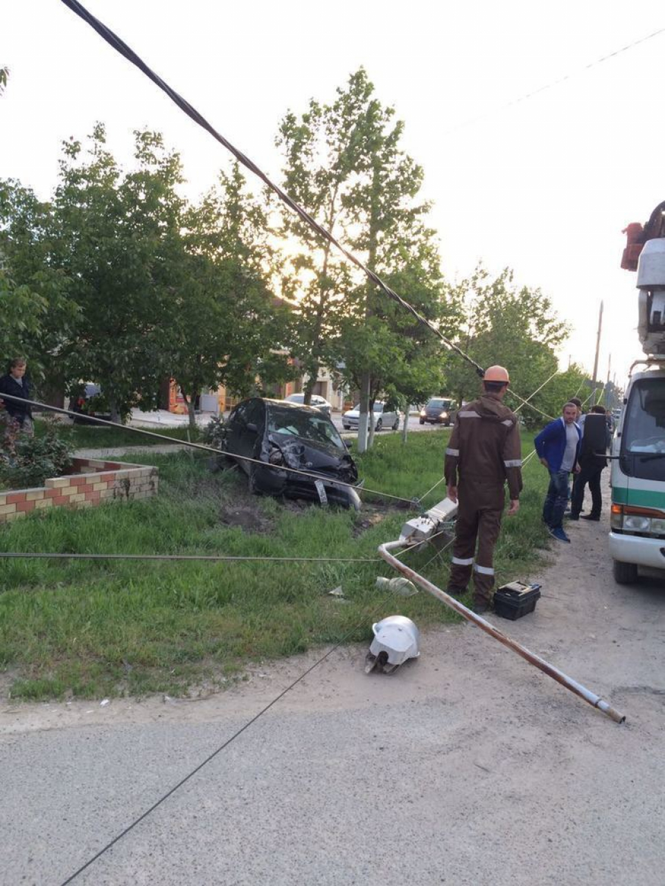 Страшная авария в Анапе на Супсехском шоссе стала причиной обрыва линии электропередач
